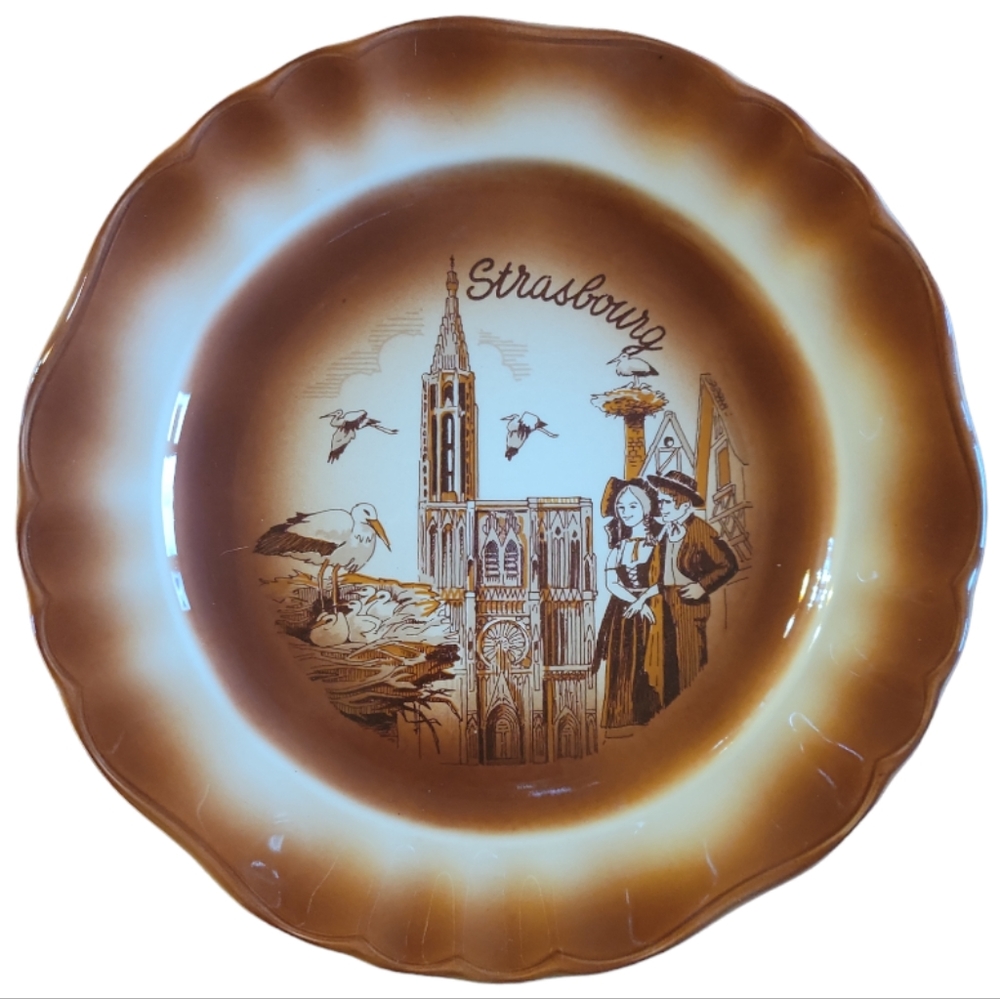 Vtg Rare Pagnossin Traviso Italy Ironstone #855 Strasbourg Plate C.F